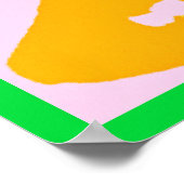 Levendig Kissed door Kleuren Patroon Poster (Hoek)