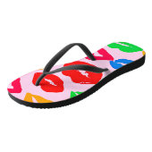 Levendig Kissed door Kleuren Patroon Teenslippers (Schuin)