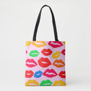 Levendig Kissed door Kleuren Patroon Tote Bag