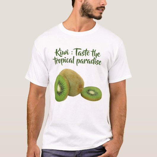 Levendig Kiwi Fruit Print T-shirt (Voorkant)