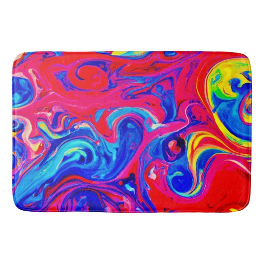 Levendig kleurenblastpatroon badmat (Voorkant)