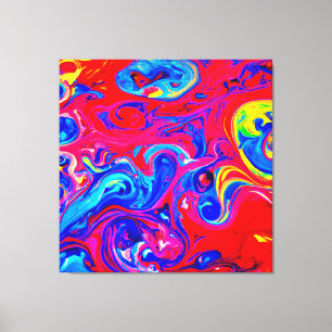 Levendig kleurenblastpatroon canvas afdruk