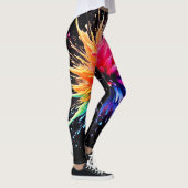 Levendig kleurenexplosieontwerp leggings (Rechts)