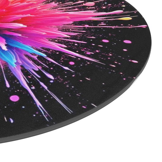 Levendig kleurenexplosieontwerp snijplank (Hoek)