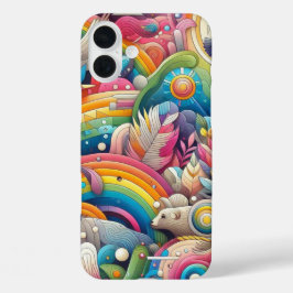 Levendig kleurenontwerp iPhone 16 plus hoesje