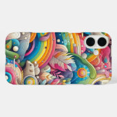 Levendig kleurenontwerp Case-Mate iPhone case (Achterkant (horizontaal))