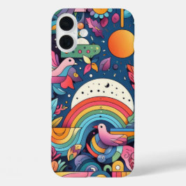 Levendig kleurenontwerp iPhone 16 plus hoesje