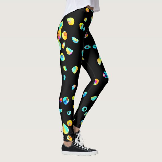 Levendig kleurenpatroon leggings (Rechts)