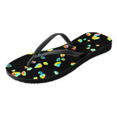 Levendig kleurenpatroon teenslippers (Schuin)