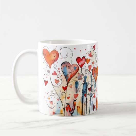 Levendig & Kleurrijk | Aangepaste naam Koffiemok (Links)