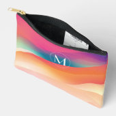 Levendig kleurrijk abstract eenvoudig monogram etui (Open)