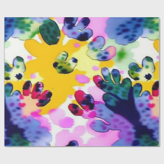 Levendig kleurrijk abstract kunst inpakpapier