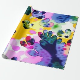 Levendig kleurrijk abstract kunst inpakpapier