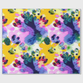 Levendig kleurrijk abstract kunst inpakpapier (Vlak)