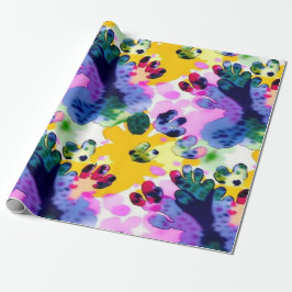 Levendig kleurrijk abstract kunst inpakpapier