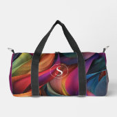 Levendig kleurrijk Abstract patroon, monogram Plunjezak (Voorkant)