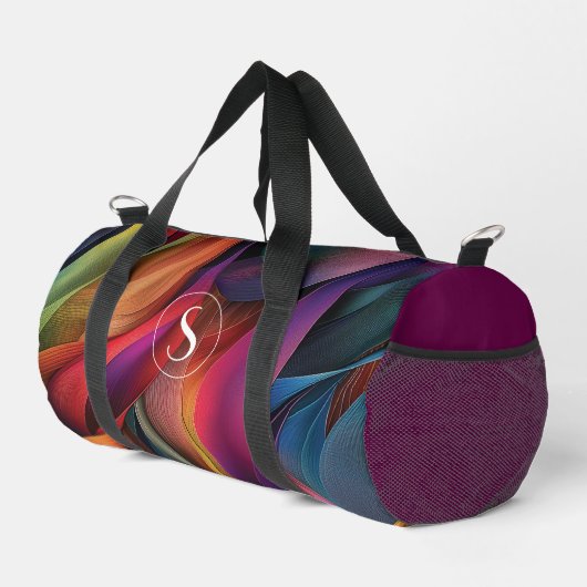 Levendig kleurrijk Abstract patroon, monogram Plunjezak (Rechterhoek)