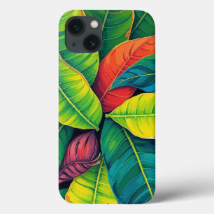 Levendig kleurrijk bananenblad patroon Case-Mate iPhone case