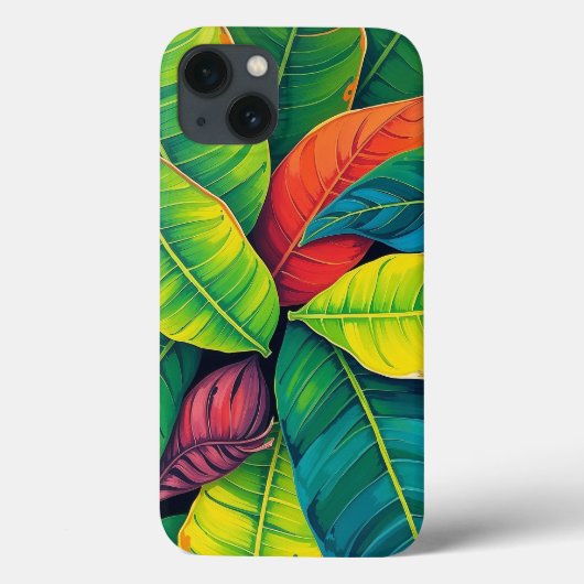 Levendig kleurrijk bananenblad patroon Case-Mate iPhone case (Achterkant)