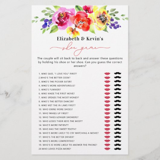 Levendig Kleurrijk Bloemen Vrijgezellenfeest Schoe (Voorkant)