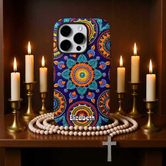 Levendig kleurrijk bloemig Abstract patroon ontwer Case-Mate iPhone Case