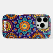 Levendig kleurrijk bloemig Abstract patroon ontwer Case-Mate iPhone Case (Achterkant (horizontaal))