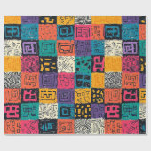 Levendig kleurrijk doospatroon (1) cadeaupapier (Vlak)