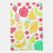 Levendig kleurrijk fruitpatroon theedoek (Verticaal)