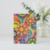 Levendig kleurrijk Mandalas Patroon Briefkaart (Staand voorkant)