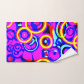 Levendig kleurrijk neonpatroon bad handdoek (Handdoek)