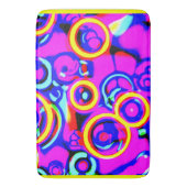 Levendig kleurrijk neonpatroon badmat (Voorkant Verticaal)