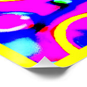 Levendig kleurrijk neonpatroon perfect poster (Hoek)