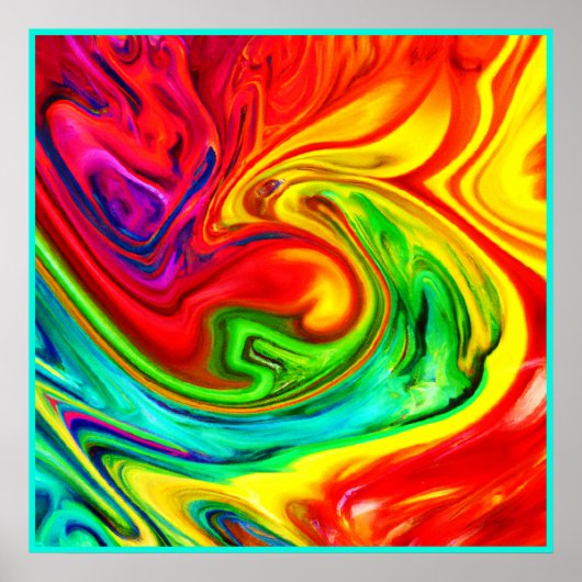 Levendig kleurrijk patroon poster (Voorkant)