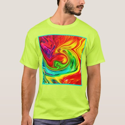 Levendig kleurrijk patroon t-shirt (Voorkant)