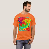 Levendig kleurrijk patroon t-shirt (Voorkant volledig)
