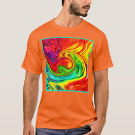 Levendig kleurrijk patroon t-shirt
