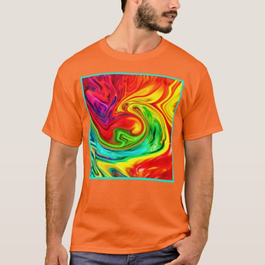 Levendig kleurrijk patroon t-shirt (Voorkant)