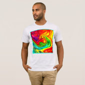 Levendig kleurrijk patroon t-shirt (Voorkant volledig)
