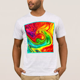 Levendig kleurrijk patroon t-shirt