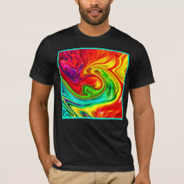 Levendig kleurrijk patroon t-shirt