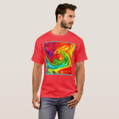 Levendig kleurrijk patroon t-shirt (Voorkant volledig)