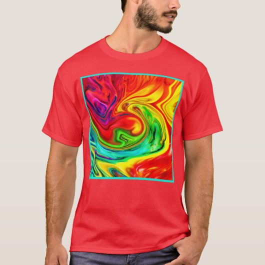 Levendig kleurrijk patroon t-shirt (Voorkant)