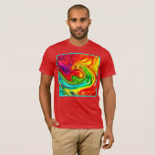Levendig kleurrijk patroon t-shirt (Voorkant volledig)