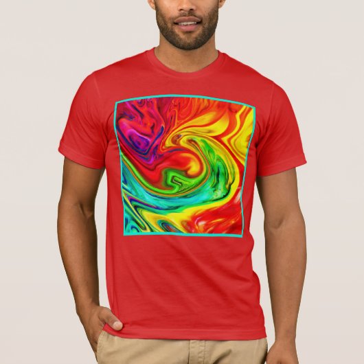 Levendig kleurrijk patroon t-shirt (Voorkant)