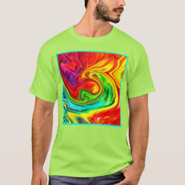 Levendig kleurrijk patroon t-shirt