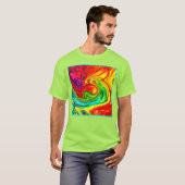 Levendig kleurrijk patroon t-shirt (Voorkant volledig)