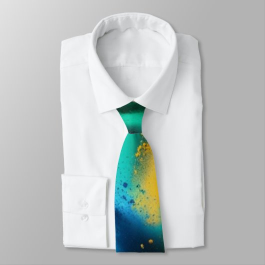 Levendig kleurrijk poeder Abstract Stropdas (Gebonden)