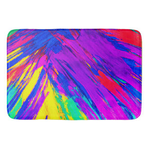 Levendig kleurrijk regenboogpatroonontwerp badmat