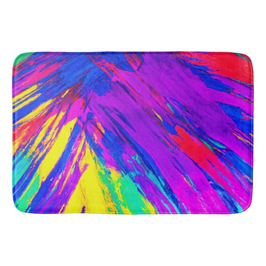 Levendig kleurrijk regenboogpatroonontwerp badmat (Voorkant)