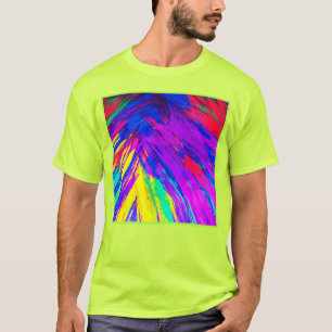 Levendig kleurrijk regenboogpatroonontwerp t-shirt